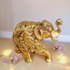 Aakrati Elephant Trunk up Sculpture Made in Brass Metal - Table Decor showpiece for Gift view 1