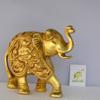 Aakrati Elephant Trunk up Sculpture Made in Brass Metal - Table Decor showpiece for Gift view 2