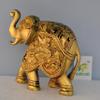 Aakrati Elephant Trunk up Sculpture Made in Brass Metal - Table Decor showpiece for Gift view 3