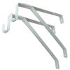 MroMax 4Pcs Shelf Bracket 250x230mm Oval Closet Rod Adjustable Heavy Duty Carbon Steel for Load Supports Rear Cleat Strip 04 White view 1
