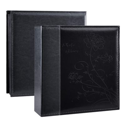 Artmag Photo Album 4x6 1000 Photos, Large Capacity Wedding Family Leather Cover Picture Albums Holds Horizontal and Vertical 4x6 photos with Black Pages(Black)