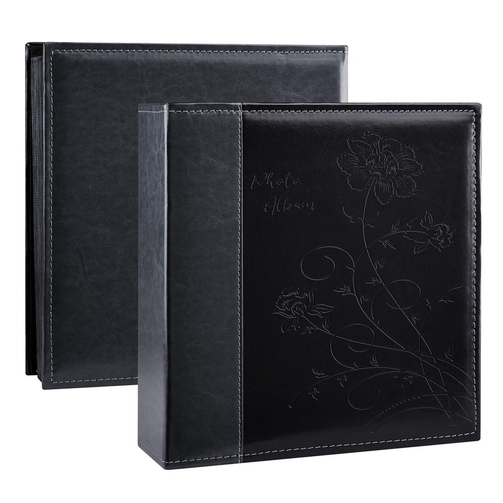 Artmag Photo Album 4x6 1000 Photos, Large Capacity Wedding Family Leather Cover Picture Albums Holds Horizontal and Vertical 4x6 photos with Black Pages(Black)