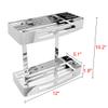 Aexit 304 Stainless Steel 12-inch Wall Mount Two-Tier Rectangle Bathroom Shower Caddy Basket Polished Finish (ca2ce5b90f41e8615b10509bafae471d) view 3