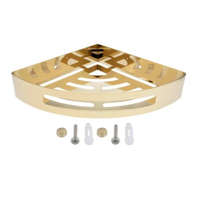 Aexit 304 Stainless Steel 11.4-inch Corner Mount Triangle Bathroom Shower Basket Gold Tone (4ec044d329b0d6bcb2c0f368f30d82c5)