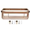 Aexit 10-inch Brass Wall Mount Rectangle Shape Bathroom Shower Basket Caddy Rose Gold (2122c2df89046241566f7b97c954b996) view 1