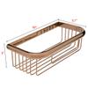 Aexit 10-inch Brass Wall Mount Rectangle Shape Bathroom Shower Basket Caddy Rose Gold (2122c2df89046241566f7b97c954b996) view 2