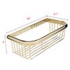 Aexit 10-inch Brass Wall Mount Rectangle Shape Bathroom Shower Caddy Basket Gold Tone (723d87d9f5ec12c603f1e6b3f1c154e5) view 2