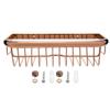Aexit 12-inch Length Brass Rectangle Shape Bathroom Shower Caddy Basket Rose Gold (df30ca6341aa31cfb4bedeb3159a2810) view 1