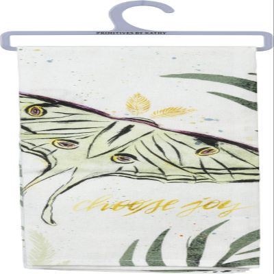 Primitives by Kathy 105260 Choose Joy Cotton Dish Towel, 28-Inch