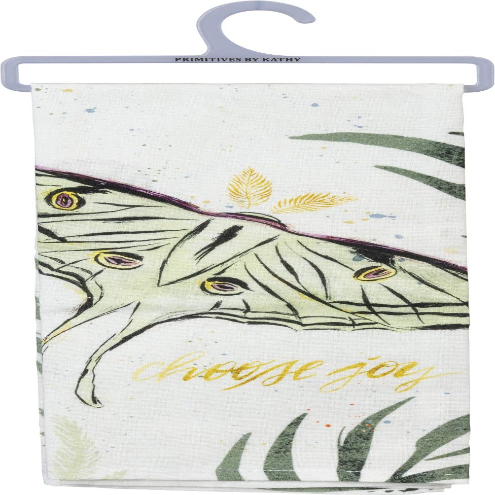 Primitives by Kathy 105260 Choose Joy Cotton Dish Towel, 28-Inch