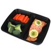 3 Compartment Premium Meal Prep Food Containers With Lids (Set Of 10) Black Plastic 10 Piece view 2