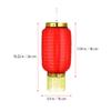 10pcs Japanese Style Foldable Silk Cloth Lanterns Oval Hanging Lamps for Festivals Parties Weddings Home Decor Red view 2