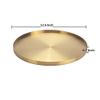 IVAILEX Gold Stainless Steel Round Jewelry and Make up Organiser/Candle Plate Decorative Tray (12.6 inches) view 2