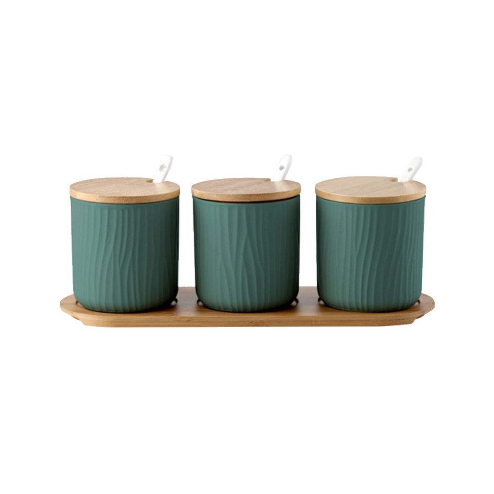 Hemoton 9.5x28.5cm Creative Nordic Style Ceramic Spice Jar Set Seasoning Box Salt Shaker Kitchen Kit