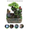 Tabletop Fountain, Mini Silent Indoor Outdoor 12LED Waterfall Fountain Zen Meditation Desktop Simulation Resin Rockery Water Fountain Bonsai Home Decor with Atomizer for Office Bedroom Relaxation(US ) view 3
