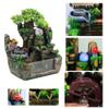 Tabletop Fountain, Mini Silent Indoor Outdoor 12LED Waterfall Fountain Zen Meditation Desktop Simulation Resin Rockery Water Fountain Bonsai Home Decor with Atomizer for Office Bedroom Relaxation(US ) view 4