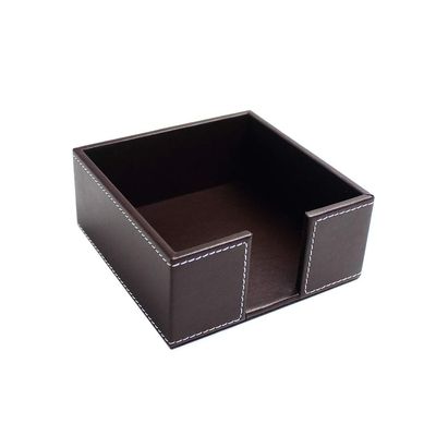 Yuanhaourty PU Leather Square Napkin Holder Tissue Paper Dispenser Box for Office Home Dining Table Hotel Decor
