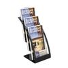 AIZYR Three Floors Magazine Holder Plastic, Home Style Magazine Holder Rack - Transparent Material/Made of UV-Resistant Material, Beautiful and Durable,Black view 2