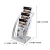 AIZYR Three Floors Magazine Holder Plastic, Home Style Magazine Holder Rack - Transparent Material/Made of UV-Resistant Material, Beautiful and Durable,Black view 3