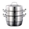 304 Stainless Steel Steamer/Soup Pot 3-layer Household With Steamer 32cm Thickened Suitable for Gas Stove/Induction Cooker Suitable for 5-8 People view 1
