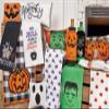 C&F Home Happy Hallo-Wine Halloween Pumpkin Jack-O-Lantern Wine Bottle Bag Festive Gift Decor Decoration Orange view 2