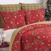 C&F Home Red Christmas Chickadee & Pinecone Branches 3-Piece 100% Cotton Full/Queen Bed Quilt Set Xmas Festive Winter Holidays Reversible Machine Washable Bedding Coverlet Bedspread Decor Decoration view 3