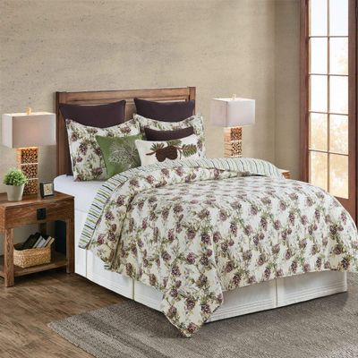 C&F Home Cooper Pines Pinecone Lodge Cabin Nature Pinecone Twin Cotton Quilt Set Reversible Machine Washable Bedding Lodge Cabin Nature Woodland Forrest Twin 2 Piece Set Brown