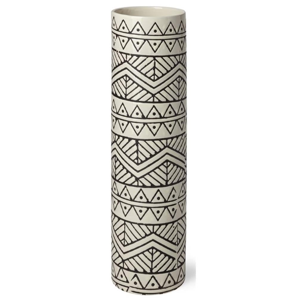 Mercana Furniture & Decor 68623-Uhura I (Small) Vase, 4.1L x 4.1W x 13.8H, Cream