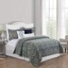 C&F Home Ada Navy Blue Damask Full/Queen Cotton Quilt Set Reversible Machine Washable Bedding Full/Queen 3 Piece Set Navy view 1