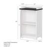 Lavish Home 2-Tier Bathroom Floor Storage Cabinet  29 Tall Free Standing White Cupboard with Adjustable Shelf, Shutter-Style & Slatted Look Door  Towel, Toiletries, or Laundry Organizer view 2