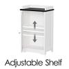 Lavish Home 2-Tier Bathroom Floor Storage Cabinet  29 Tall Free Standing White Cupboard with Adjustable Shelf, Shutter-Style & Slatted Look Door  Towel, Toiletries, or Laundry Organizer view 4