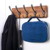 SKOLOO Rustic Wall Mounted Coat Rack: 16" Stud Spacing, Pine Real Wood Plank Wall Coat Rack with 5 Triple Hooks, Farmhouse Coat Hanger Wall Mount for Hanging Backpack Jacket Coat Hat view 3