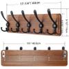 SKOLOO Rustic Wall Mounted Coat Rack: 16" Stud Spacing, Pine Real Wood Plank Wall Coat Rack with 5 Triple Hooks, Farmhouse Coat Hanger Wall Mount for Hanging Backpack Jacket Coat Hat view 4