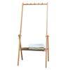 COAT RACK Solid Wood Trapezoid Coat Hook On Top Bottom Storage Rack Clothes Hat Bag Floor-Standing Foldable Solid Body Easy to Assemble view 1