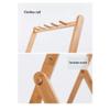 COAT RACK Solid Wood Trapezoid Coat Hook On Top Bottom Storage Rack Clothes Hat Bag Floor-Standing Foldable Solid Body Easy to Assemble view 3