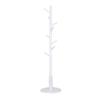 COAT RACK Standing Solid Wood Assembly Landing Single Shot Multiple Tree Hooks Clothes Rack at The Entrance Clothes Hat Bag Storage Rack (Color : White) view 1