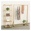 COAT RACK Metal Clothing Racks Commercial Grade with Hanging Rod Four-Layer Storage Rack Hat Bag Clothes Finishing Lockers and Shelves (Size : 10040155cm 5040155cm) view 2