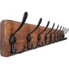 SKOLOO Rustic Large Coat Rack Wall Mount-38.6'' Long Coat Rack for Wall, Wood Coat Rack Hook, Farmhouse Coat Hanger Wall Mount for Hanging Jacket Coat view 1