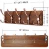 SKOLOO Rustic Pine Wood Wall Coat Rack with 5 Triple Hooks, 16" Stud Spacing, Farmhouse Wall Mounted Coat Rack for Hanging Backpack, Jacket, Hat view 4