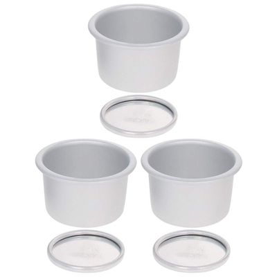 Othmro 3 Pack Bakeware Round Cake Pan 50mm(Bottom)*65mm(Top) Dia with Removable Loose Bottom Quick Release Coating Bakeware for Oven and Instant Pot Cake Baking