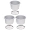 Othmro 3 Pack Bakeware Round Cake Pan 50mm(Bottom)*65mm(Top) Dia with Removable Loose Bottom Quick Release Coating Bakeware for Oven and Instant Pot Cake Baking view 1