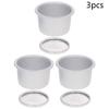 Othmro 3 Pack Bakeware Round Cake Pan 50mm(Bottom)*65mm(Top) Dia with Removable Loose Bottom Quick Release Coating Bakeware for Oven and Instant Pot Cake Baking view 2