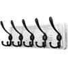 SKOLOO Rustic Wall Mounted Coat Rack: 16" Stud Spacing, Pine Real Wood Plank Wall Coat Rack with 5 Triple Hooks, Farmhouse Coat Hanger Wall Mount for Hanging Backpack Jacket Coat Hat view 1