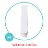 Toddleroo by North States - Window & Door Wedge Locks for Baby Proofing: Child Proof Window Locks - 4 Pack - White view 2