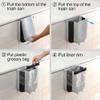 Folding Trash Can,Silicone Waste Cans for Kitchen Folding Waste Bin Foldable Hanging Trash Can Collapsible Small Hanging Garbage Can for Home Room Cabinet Door Drawer - 9L/2.38 Gallon view 4