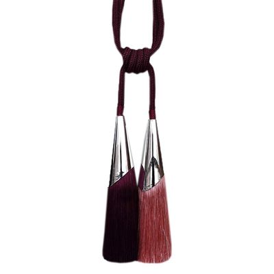 1 Pair Creative Double Balls Curtain Tassel Rope Curtain Buckle Tieback Decorative Tassels Curtain Tiebacks Holdbacks Drape Tiebacks Rope (Red)