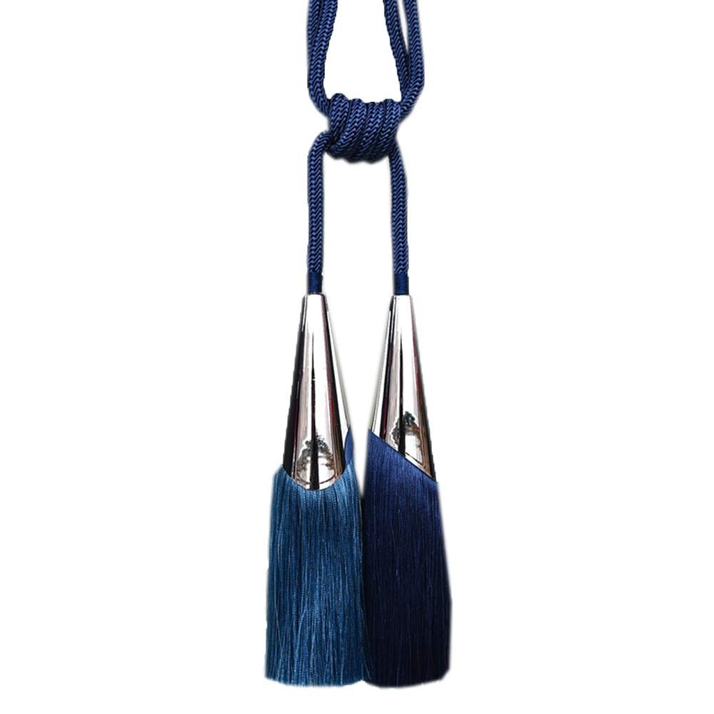 1 Pair Creative Double Balls Curtain Tassel Rope Curtain Buckle Tieback Decorative Tassels Curtain Tiebacks Holdbacks Drape Tiebacks Rope (Royal Blue)