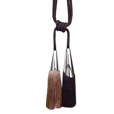 1 Pair Creative Double Balls Curtain Tassel Rope Curtain Buckle Tieback Decorative Tassels Curtain Tiebacks Holdbacks Drape Tiebacks Rope (Dark Coffee)