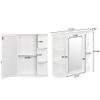 Anshunyin Bathroom Wall Mounted Cabinet 3-Tier Single Door Mirror Indoor Bathroom Wall Medicine Cabinet Shelves Storage Shelf White view 2