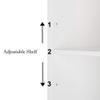 Anshunyin Bathroom Wall Mounted Cabinet 3-Tier Single Door Mirror Indoor Bathroom Wall Medicine Cabinet Shelves Storage Shelf White view 4